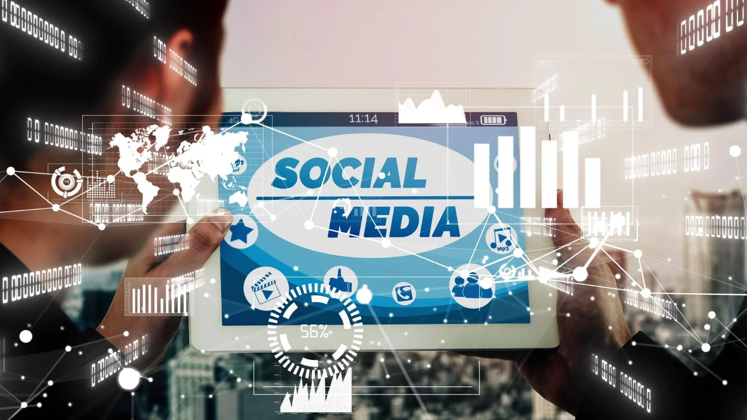 social media people network technology conceptual