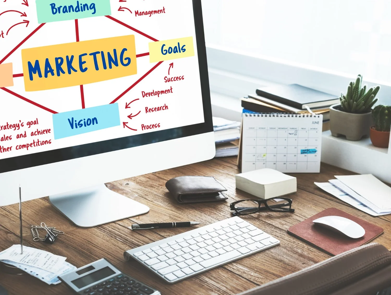 Free photo marketing branding planning vision goals concept
