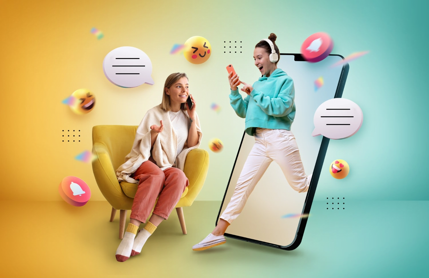 Understanding Influencer Marketing 6 Photo full shot people use apps to make friends